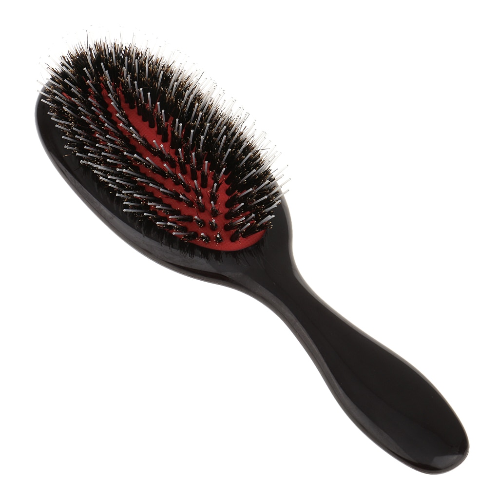 Professional Salon Home Hair Extension Wig Brush Backcombing Cushion Styling Tool Back Comb Black DETANGLING & ANTI-STATIC