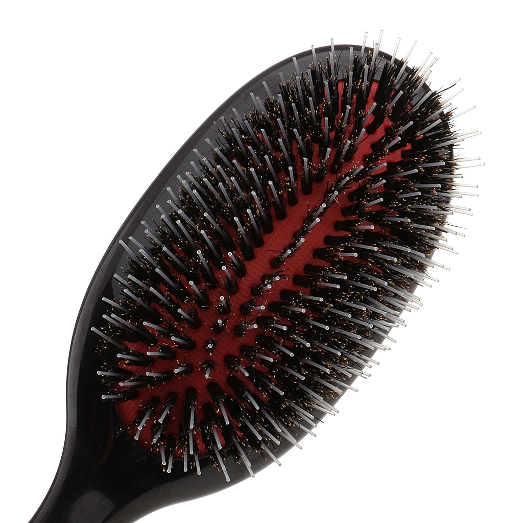 Professional Salon Home Hair Extension Wig Brush Backcombing Cushion Styling Tool Back Comb Black DETANGLING & ANTI-STATIC