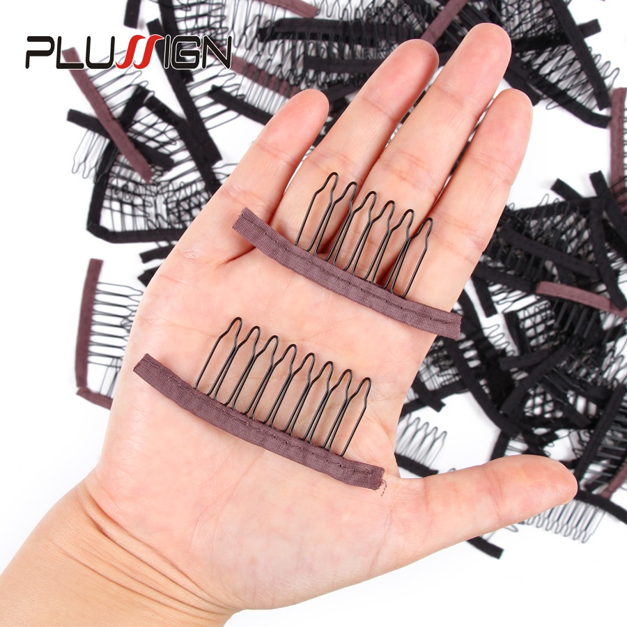  DOITOOL 400 Pcs Hair Extensions Clips Wig Holding Clip Comb  Wig Clips Diy Snap-comb Wig Clips to Secure Wig No Sew Metal Wig Clips Fish  Wire Accessories Miss Carbon Steel